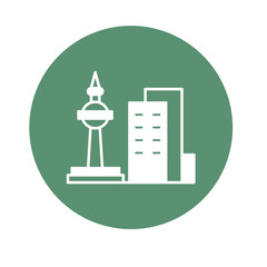 Naklejka premium Canadian CN Tower Vector Icon which can easily modify