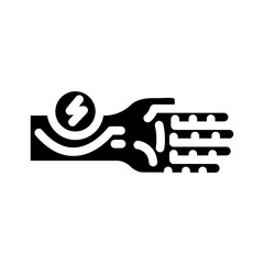 wrist pain body ache glyph icon vector illustration