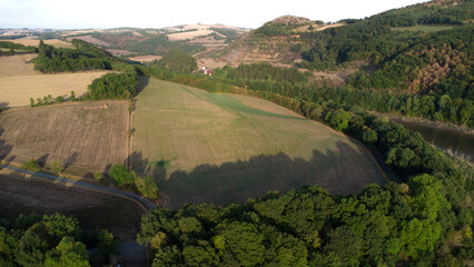 Aerial view of a natural landscape in South France