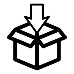 Add parcel box vector icon.Filled flat sign for mobile concept and web design. Cardboard box and arrow glyph icon.Delivery Of A Box