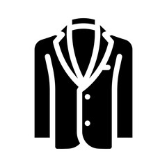 blazer outerwear male glyph icon vector illustration