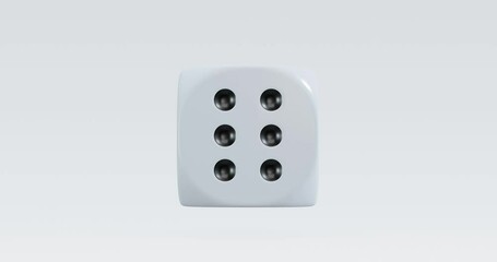 3d render of isolated spinning or rotating dice for casino or gambling concept. - Powered by Adobe