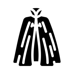 cloak outerwear male glyph icon vector illustration