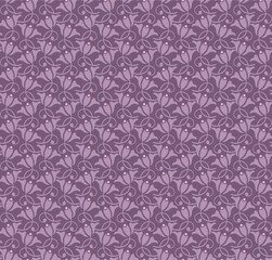 The seamless vector pattern of violet flowers fits for all wallpapers, and home furnishings for wallpapers, backgrounds, backdrops, textiles, and various surfaces.