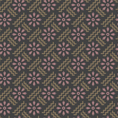 Beautiful Seamless Brown Flower Pattern for wallpapers, backgrounds, backdrops, textiles, and various surfaces.