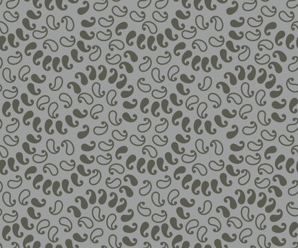 A tiny paisley pattern in Grey and Brown for wallpapers, backgrounds, backdrops, textiles, and various surfaces.