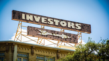 Obraz premium Street Sign to Investors