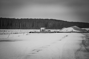 winter landscape in the countryside