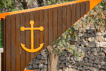 Ship anchor on a ship designed for children's games
