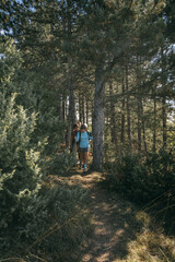 Hiking at the mountain