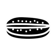 cut fruit kiwi glyph icon vector illustration