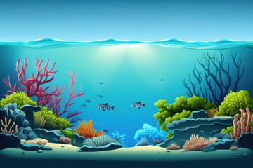 Under Sea Coral Reef. Generative AI