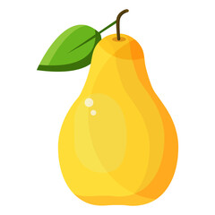 Vector image of a pear. The concept of a healthy diet and lifestyle. A ripe and delicious product. A bright element for your design