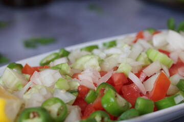 vegetable salad with onion