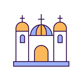 Cathedral church Vector Icon which can easily modify

