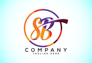 Polygonal Letter S B Logo Design Vector Template. Graphic Alphabet Symbol For Corporate Business Identity