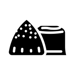 confection chocolate candy food glyph icon vector illustration