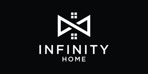 logo design infinity and illustration home