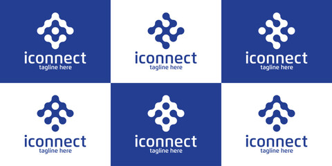 Obraz na płótnie Canvas logo design connection icon vector set inspiration