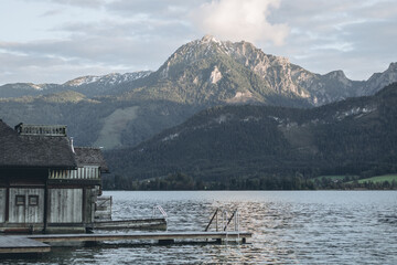 Austrian little city Sankt-Wolfgang at the end of Summer
Sankt-Wolfgang am Wolfgangsee
Wonderful view on the mountains