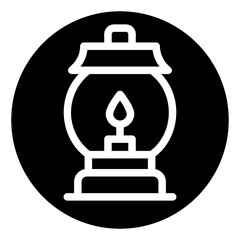 fire lamp glyph icon
