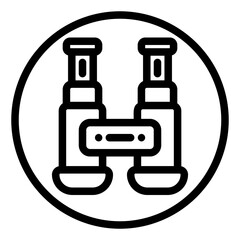 binoculars line icon