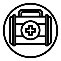 first aid kit line icon