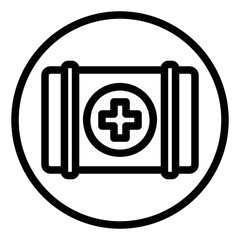 first aid kit line icon