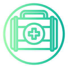 first aid kit gradient icon