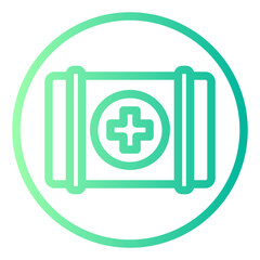 Obraz premium first aid kit gradient icon