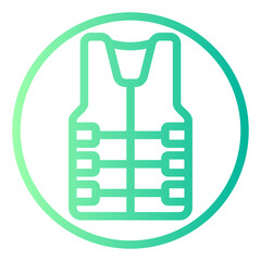 life jacket gradient icon