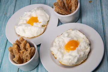 Recipe for Cloudy Eggs, Icloud Egg. High quality photo