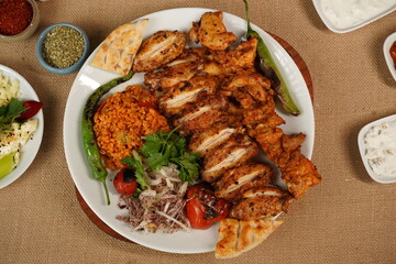 chicken wings with appetizer Turkish cuisine
