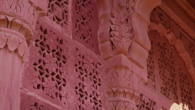 ancient hindu temple architecture with bright sky from unique angle at day