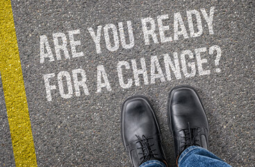  Text on the road - Are you ready for a change