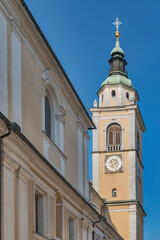 Fototapeta na wymiar Dom St. Nikolaus Ljubljana, Slowenien