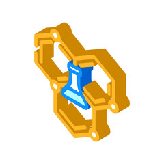Obraz premium scientific molecular structure isometric icon vector illustration
