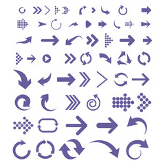 Fototapeta na wymiar Arrows set infographic, doodle and line, Arrows element icon collection.