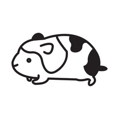 Solid Line HAMSTER design vector icon