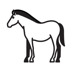 Solid Line HORSE design vector icon