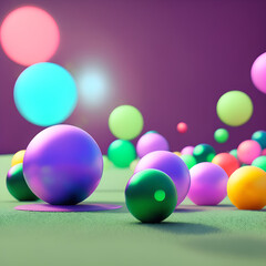 Balls created by generative AI technology