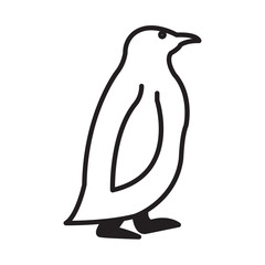 Solid Line PENGUIN design vector icon