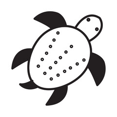 Solid Line TURTLE design vector icon