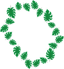 Fototapeta na wymiar monstera leaf decoration illustration
