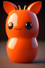 Naklejka premium Cute and adorable funny orange tiger Toy