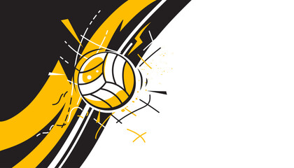 Volleyball abstract background design. Vector illustration of sports concept