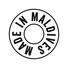 Made in Maldives text emblem stamp, concept background