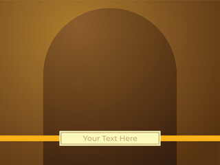 simple temple background podium style vector