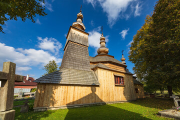 Fototapeta premium Church of Saint Michael Archangel, UNESCO site, Ladomirova, Slovakia