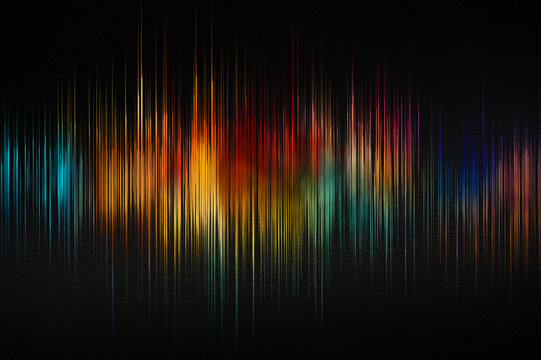 Sound wave with spectral colours. Abstract image of musical equalizer. Colorful equalizer